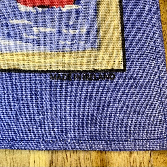 Vintage 100% Pure Irish Linen Tea Towels Made in Ireland “Beside the Seaside” - Picture 7 of 11